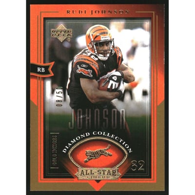 2004 UD Diamond All-Star Gold Honors #20 Rudi Johnson