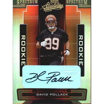 2005 Absolute Memorabilia Spectrum Gold Autographs #156 David Pollack/100