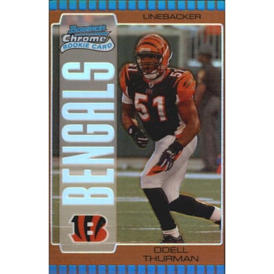 2005 Bowman Chrome Bronze Refractors #180 Odell Thurman