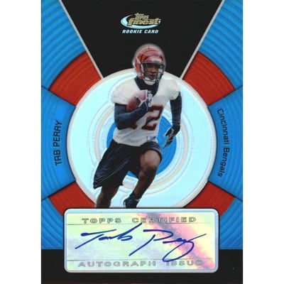 2005 Finest Blue Refractors #173 Tab Perry AU