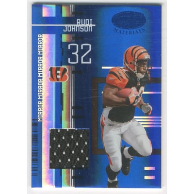 2005 Leaf Certified Materials Mirror Blue Materials #25 Rudi Johnson
