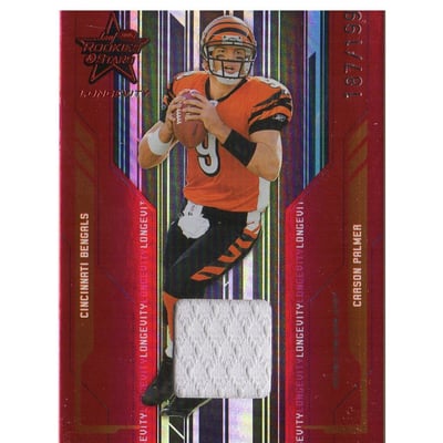 2005 Leaf Rookies and Stars Longevity Materials Ruby #20 Carson Palmer/199