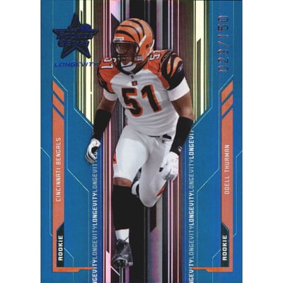 2005 Leaf Rookies and Stars Longevity Sapphire #250 Odell Thurman