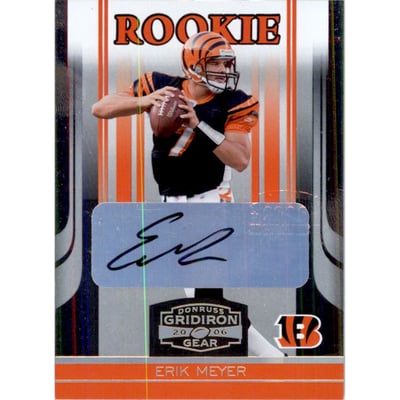 2006 Donruss Gridiron Gear Autographs Gold Holofoil #145 Erik Meyer/250