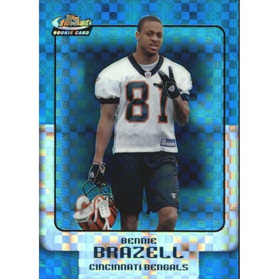 2006 Finest Blue Xfractors #113 Bennie Brazell