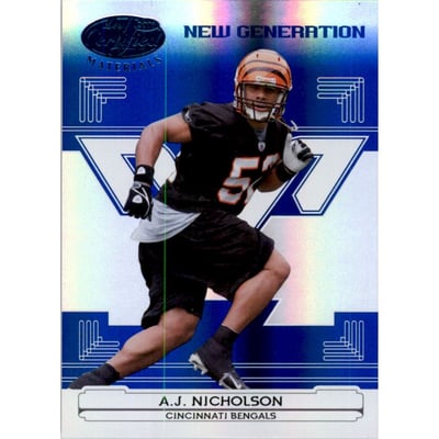2006 Leaf Certified Materials Mirror Blue #163 A.J. Nicholson