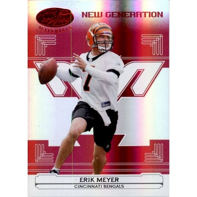 2006 Leaf Certified Materials Mirror Red #165 Erik Meyer