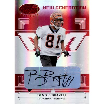 2006 Leaf Certified Materials Mirror Red Signatures #154 Bennie Brazell/250