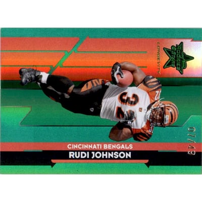 2006 Leaf Rookies and Stars Longevity Target Emerald Parallel #23 Rudi Johnson