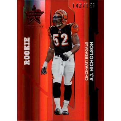 2006 Leaf Rookies and Stars Longevity Target Ruby Parallel #119 A.J. Nicholson