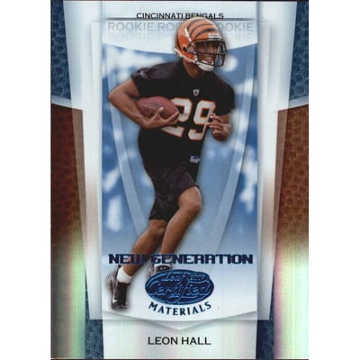 2007 Leaf Certified Materials Mirror Blue #171 Leon Hall
