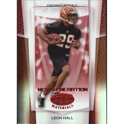 2007 Leaf Certified Materials Mirror Red #171 Leon Hall