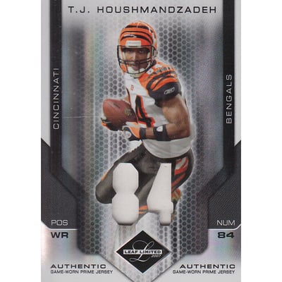 2007 Leaf Limited Threads Prime Jersey Number #23 T.J. Houshmandzadeh/84