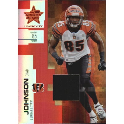 2007 Leaf Rookies and Stars Longevity Materials Ruby #69 Chad Johnson
