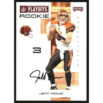 2007 Playoff NFL Playoffs Signatures Red #149 Jeff Rowe/100