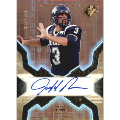 2007 SPx Gold Rookies #180 Jeff Rowe AU