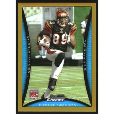 2008 Bowman Chrome Gold Refractors #BC92 Jerome Simpson