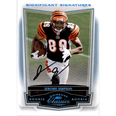2008 Donruss Classics Significant Signatures Platinum #192 Jerome Simpson/25