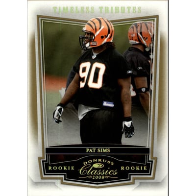 2008 Donruss Classics Timeless Tributes Gold #159 Pat Sims