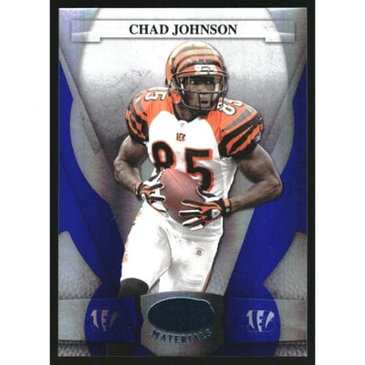 2008 Leaf Certified Materials Mirror Blue #26 Chad Johnson