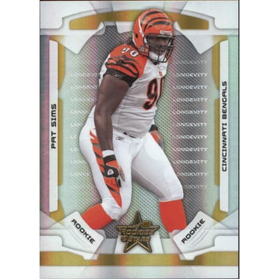 2008 Leaf Rookies and Stars Longevity Parallel Gold #166 Pat Sims