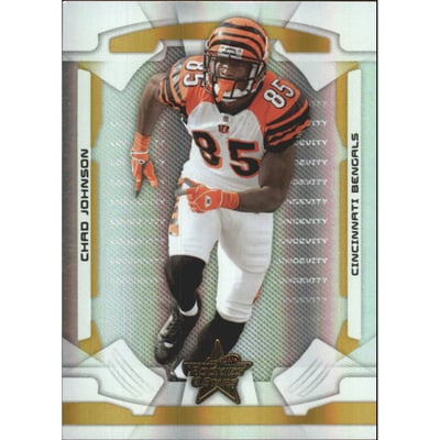2008 Leaf Rookies and Stars Longevity Parallel Gold #20 Chad Johnson