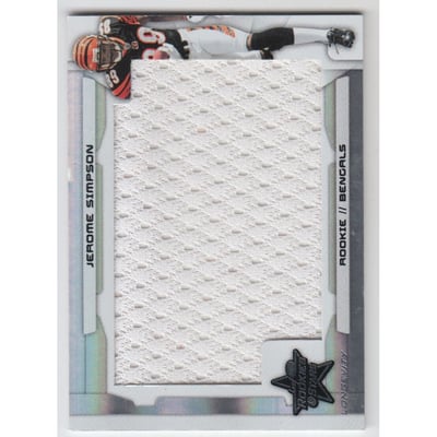 2008 Leaf Rookies and Stars Longevity Rookie Jersey Jumbo Swatch #229 Jerome Simpson