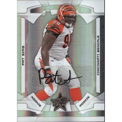 2008 Leaf Rookies and Stars Rookie Autographs Holofoil #166 Pat Sims/250