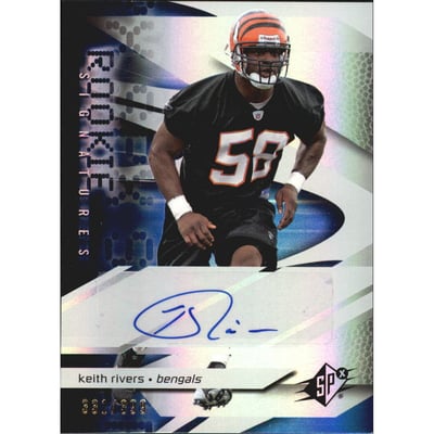 2008 SPx #216 Keith Rivers AU RC