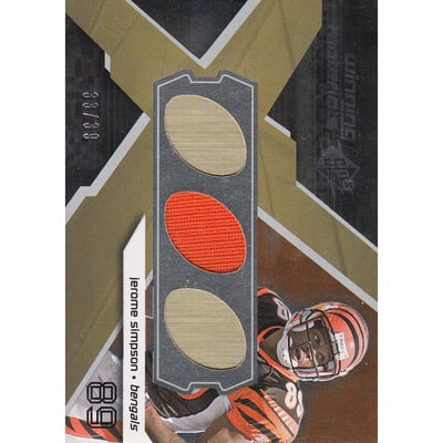 2008 SPx Winning Materials Football Shape 39 #WMSI Jerome Simpson