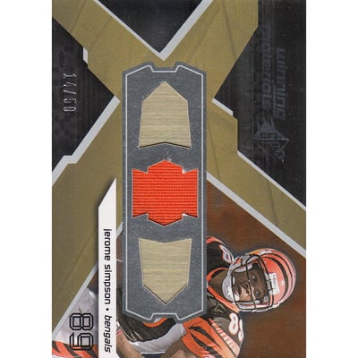 2008 SPx Winning Materials Unique Shape 50 #WMSI Jerome Simpson