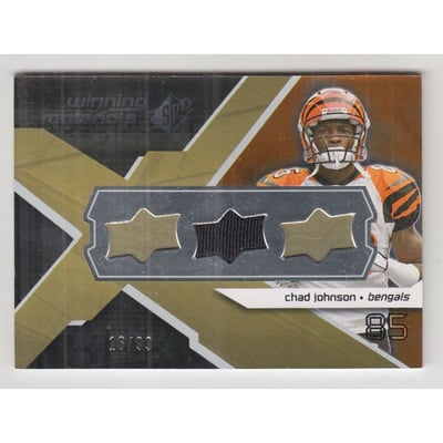 2008 SPx Winning Materials Upper Deck Logo 99 #WMJO Chad Johnson