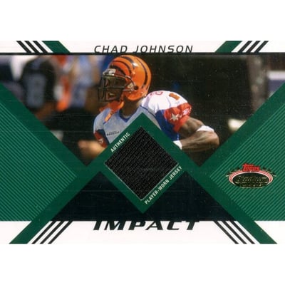 2008 Stadium Club Impact Relics Gold #IRCHJ Chad Johnson