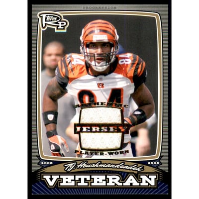 2008 Topps Rookie Progression Veterans Game Worn Jerseys Gold #PVTH T.J. Houshmandzadeh