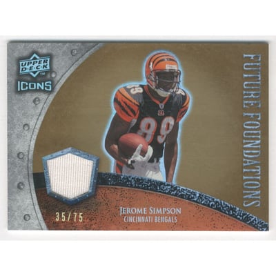 2008 Upper Deck Icons Future Foundations Jersey Gold #FF18 Jerome Simpson