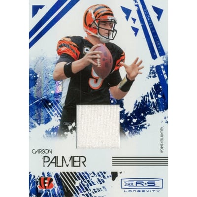 2009 Donruss Rookies and Stars Longevity Materials Sapphire #20 Carson Palmer/100