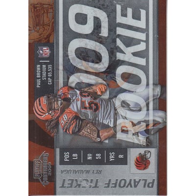 2009 Playoff Contenders Playoff Ticket #196 Rey Maualuga