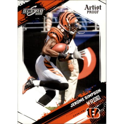 2009 Score Artist's Proof #61 Jerome Simpson