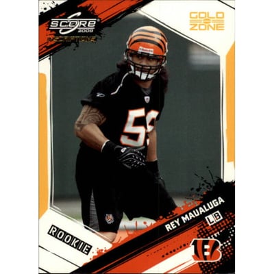 2009 Score Inscriptions Gold Zone #389 Rey Maualuga
