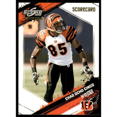 2009 Score Inscriptions Scorecard #59 Chad Ochocinco