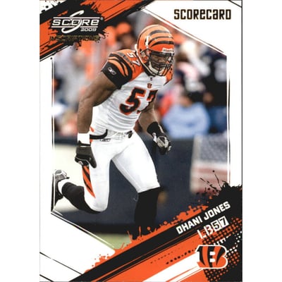 2009 Score Inscriptions Scorecard #60 Dhani Jones