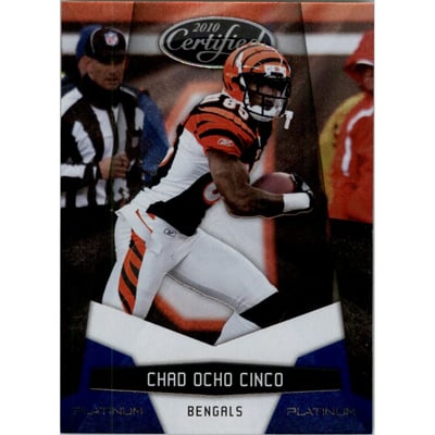 2010 Certified Platinum Blue #31 Chad Ochocinco
