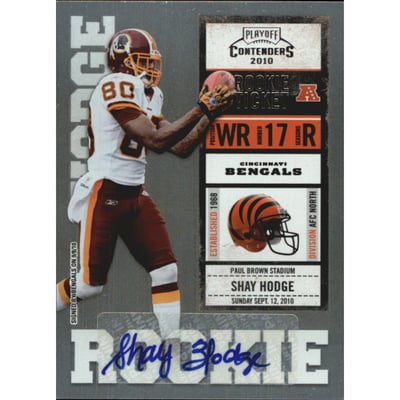 2010 Playoff Contenders #190 Shay Hodge AU RC
