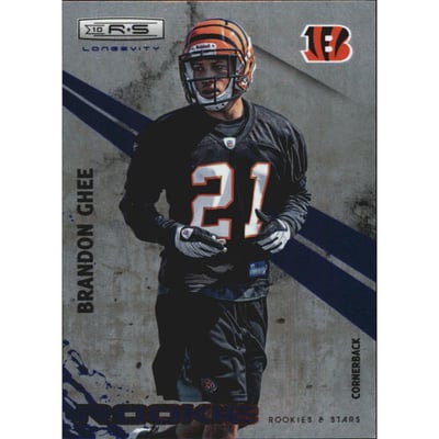 2010 Rookies and Stars Longevity Sapphire #175 Brandon Ghee