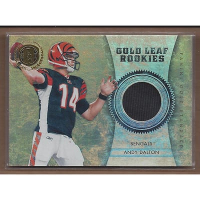2011 Panini Gold Standard Gold Leaf Rookies Materials #11 Andy Dalton