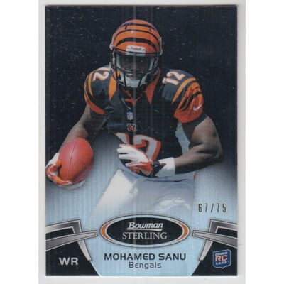 2012 Bowman Sterling Black Refractors #15 Mohamed Sanu
