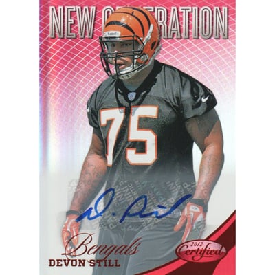 2012 Certified Mirror Red Signatures #266 Devon Still/350