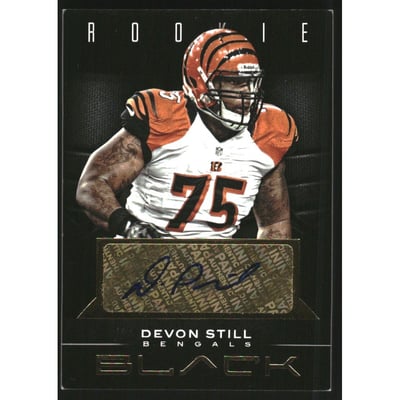 2012 Panini Black Rookie Signatures Gold #130 Devon Still/99
