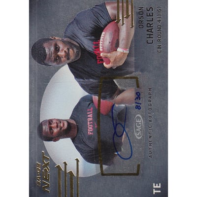 2012 SAGE Next Silver Foilboard #6 Orson Charles