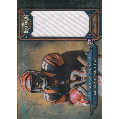 2012 Topps Triple Threads Rookie Jumbo Relics Sepia #TTRJR64 Mohamed Sanu